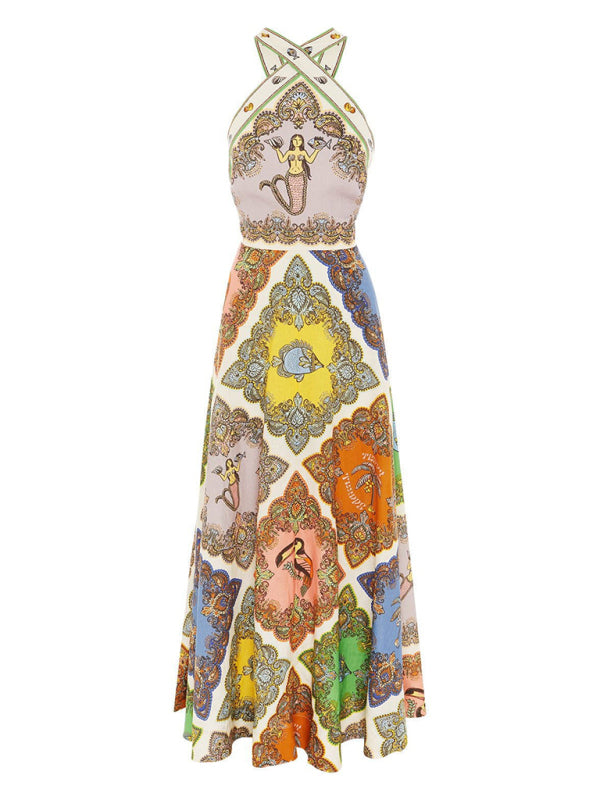 Levoire | Nouveau style Halterneck frais et mignon robe à motif tendance
