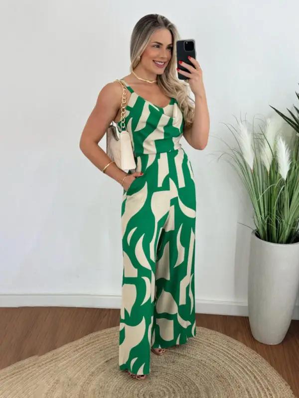 Levoire | Nouveau pantalon de combinaison tendance pour pendulaire avec jambes droites Vert