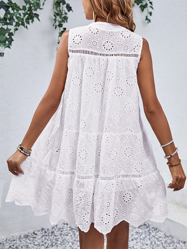 Levoire | Robe babydoll en dentelle patchwork nouvelle pour femmes style vacances