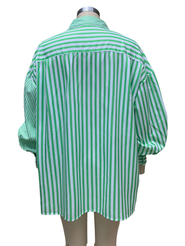 Levoire | Nouvelle chemise rayée simple moderne à manches longues pour femmes