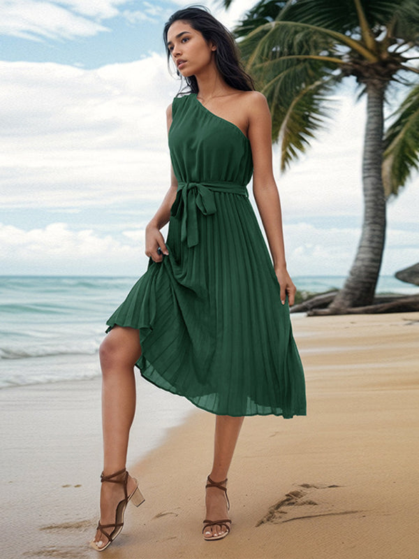 Levoire | Robe nouvelle femme unie à décolleté en V sans manches