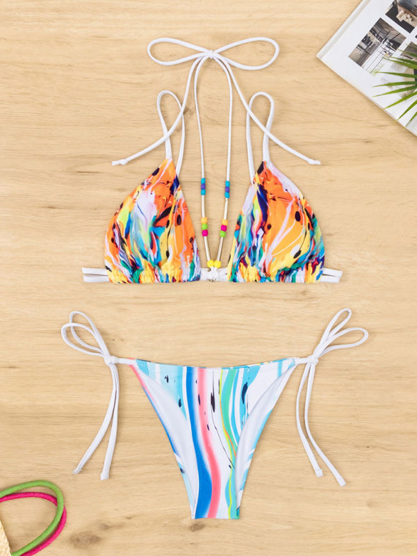 Levoire | Nouveau Bikini Lanko Pärli Pointu Imprimé Coupé Triangle Maillot de Bain