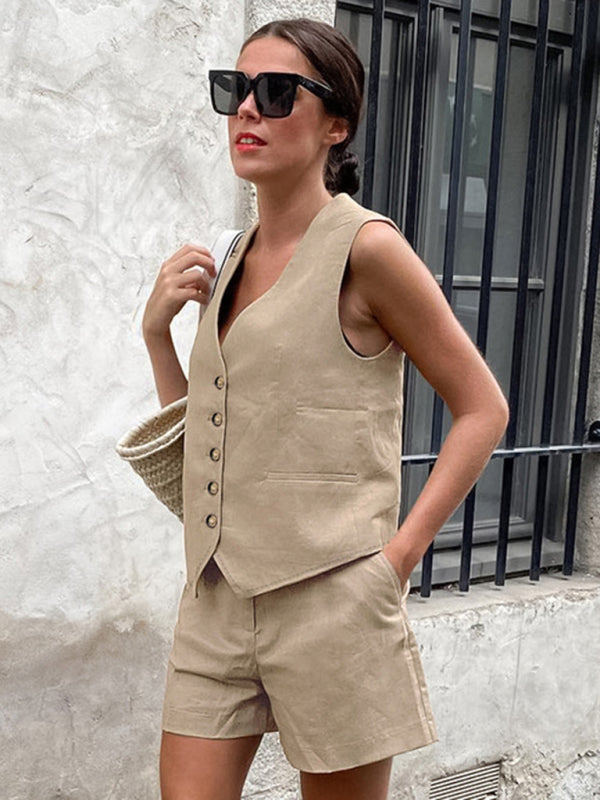 Levoire | Nouvelle combinaison short sans manches V en col