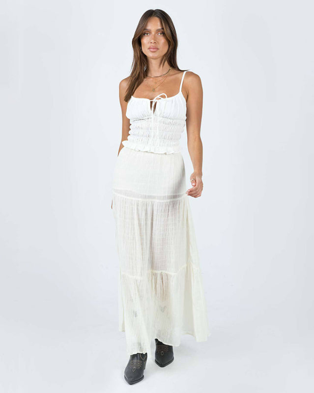Levoire | Nouveau top court à col halter pour femmes Blanc