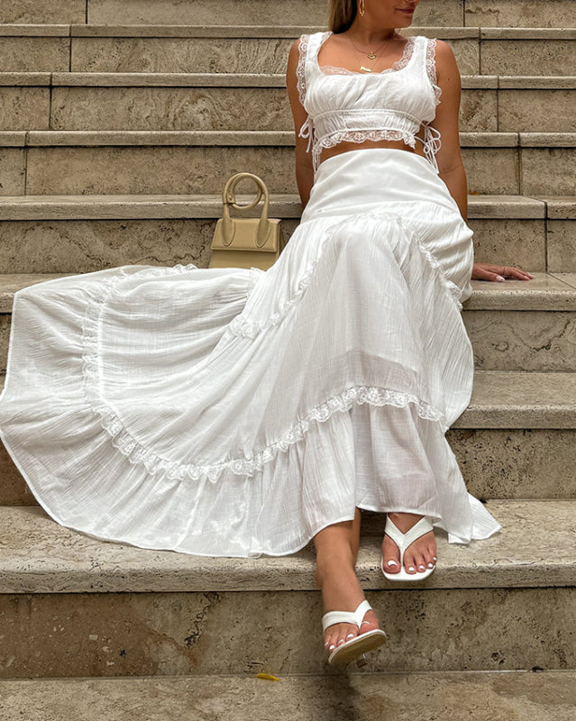 Levoire | Nouvelle robe de mode unie à attache en satin - robe de nuit longueur jupe