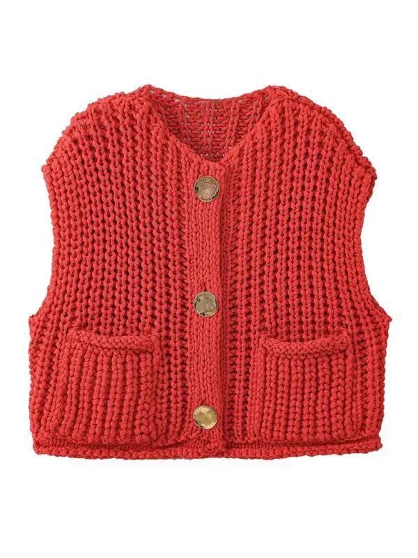 Levoire | Uusi Motek Décontracté Épais Tricoté Gilet Cardigan