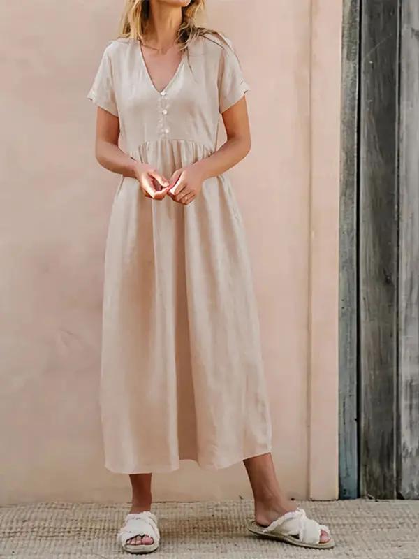 Levoire | Femme Unie Élégante Robe Lâche