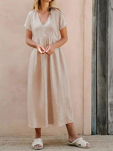 Levoire | Femme Unie Élégante Robe Lâche