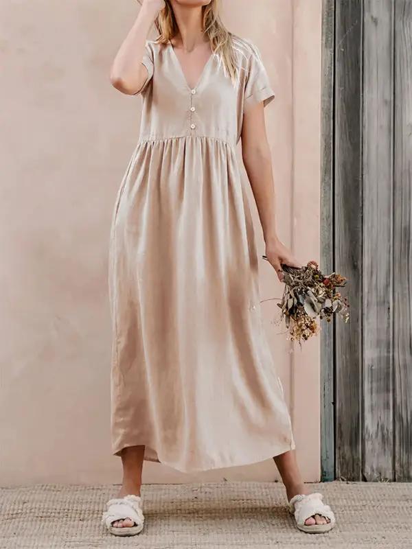 Levoire | Femme Unie Élégante Robe Lâche
