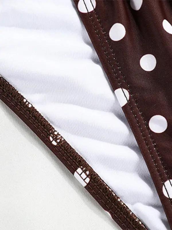 Levoire | Nouveau imprimé à pois bikini bandeau fendu