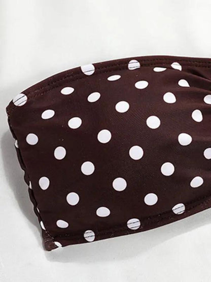 Levoire | Nouveau imprimé à pois bikini bandeau fendu