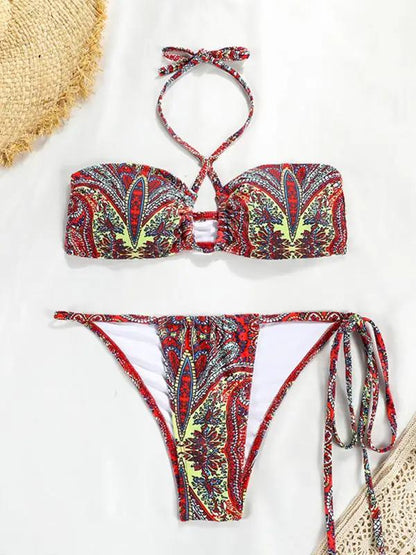 Levoire | Nouveau imprimé à pois bikini bandeau fendu