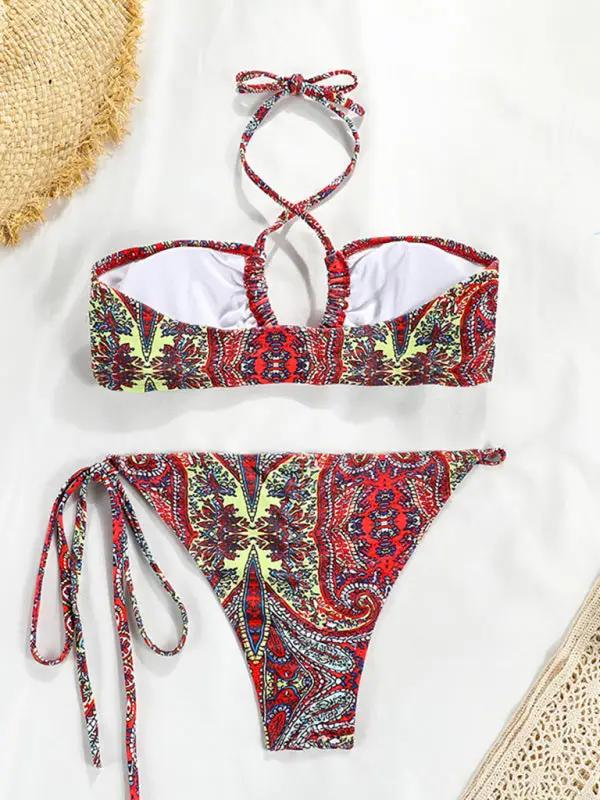 Levoire | Nouveau imprimé à pois bikini bandeau fendu