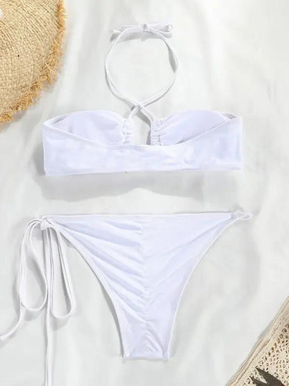 Levoire | Nouveau imprimé à pois bikini bandeau fendu