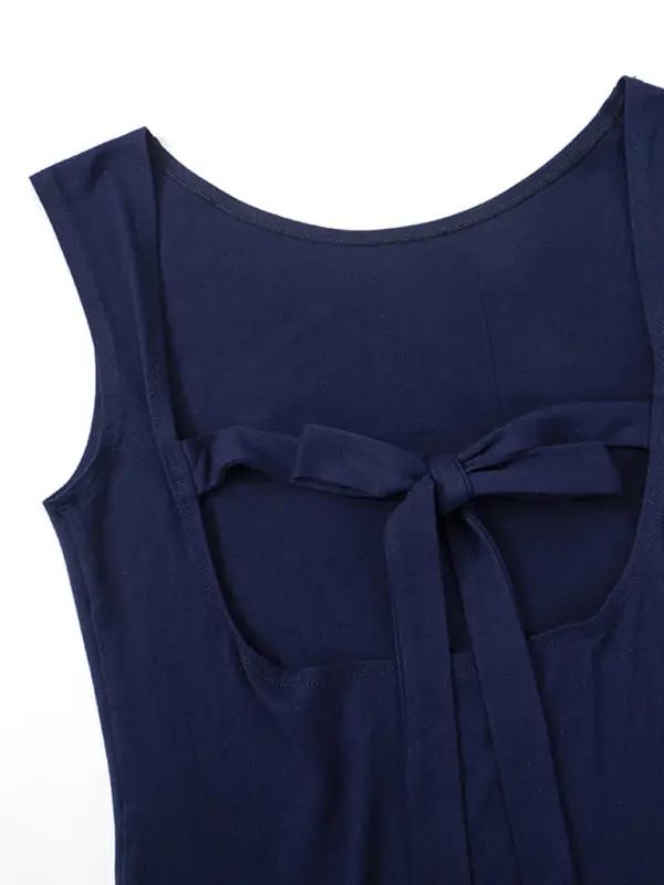 Levoire | Nouveau Pull Slim-Fit Col Rond Lappetry Dos Nu Uni Top