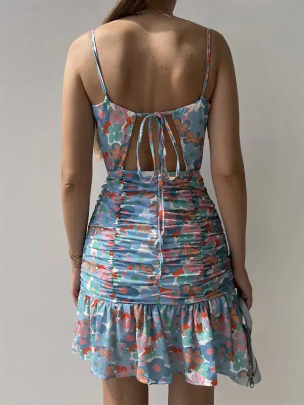 Levoire | Femmes nouvelle motif floral taille bretelle robe