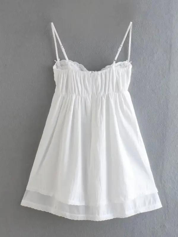 Levoire | Nouveau style bretelle sexy profondeur coupée mince A-ligne courte robe