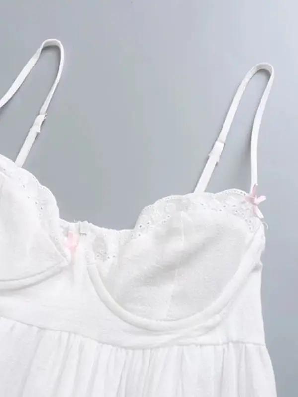 Levoire | Nouveau style bretelle sexy profondeur coupée mince A-ligne courte robe