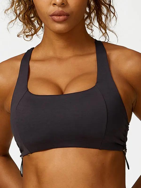 Levoire | Nouveau verrou de lacet vêtements de yoga respirants uni yoga-brassière Noir