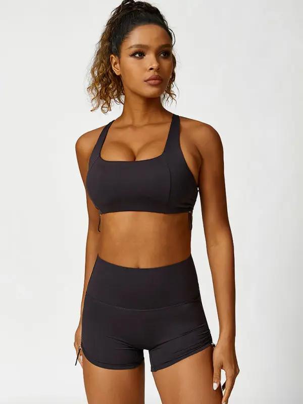 Levoire | Nouveau verrou de lacet vêtements de yoga respirants uni yoga-brassière