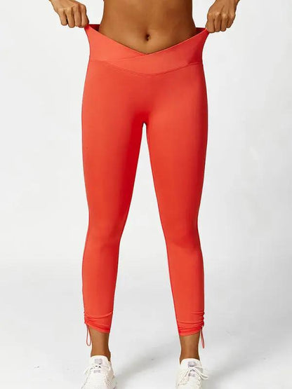 Levoire | Nouveau sweat à capuche pantalon de jogging vêtements de yoga respirant uni leggings de course Orange Rouge