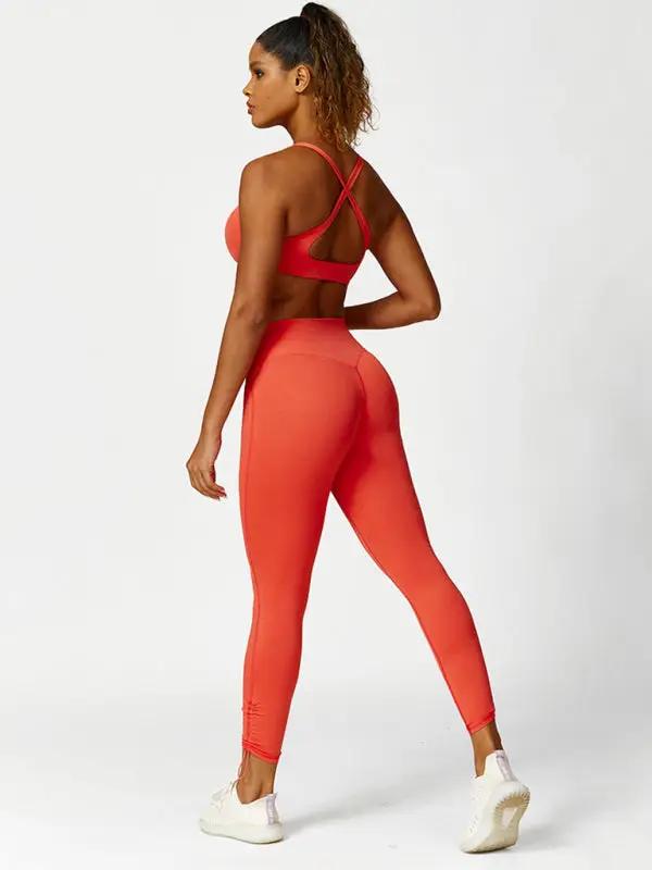 Levoire | Nouveau sweat à capuche pantalon de jogging vêtements de yoga respirant uni leggings de course