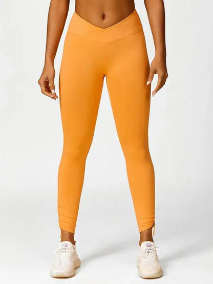 Levoire | Nouveau sweat à capuche pantalon de jogging vêtements de yoga respirant uni leggings de course Orange