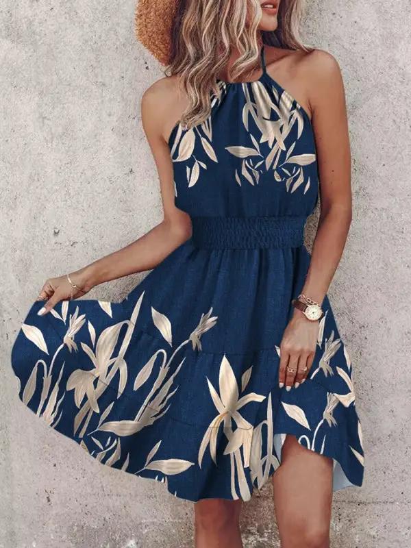 Levoire | Nouvelle robe sexy sans épaules à col halter pour dames Couleur Champlain