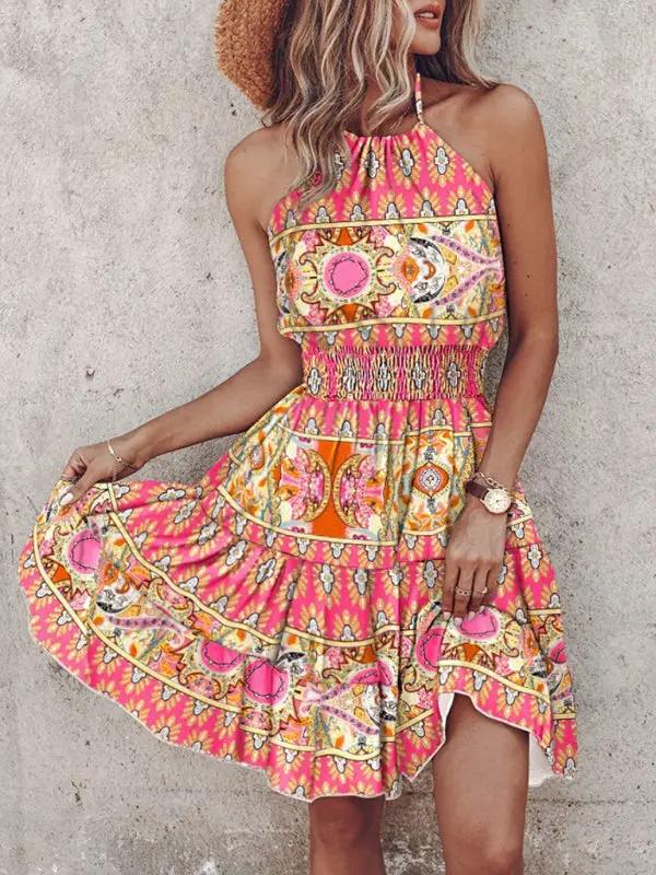 Levoire | Nouvelle robe sexy sans épaules à col halter pour dames Rosa
