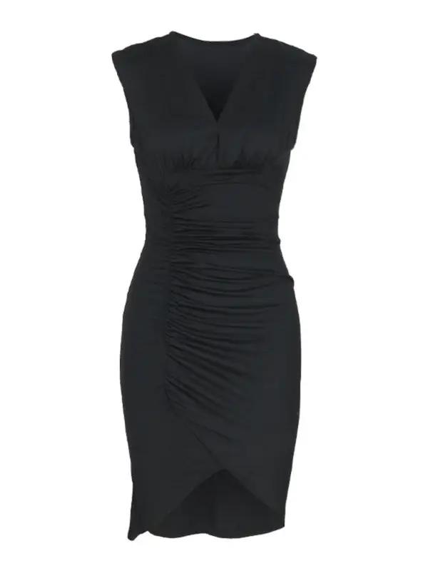 Levoire | Nouvelle robe slim-fit noire sans manches