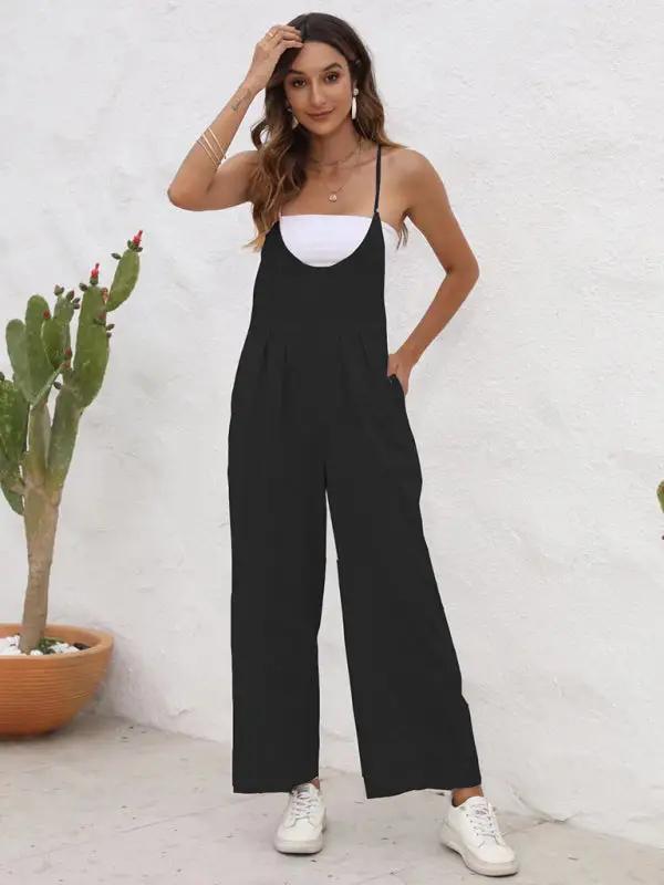 Levoire | Nouveau pantalon large décontracté en couleur unie