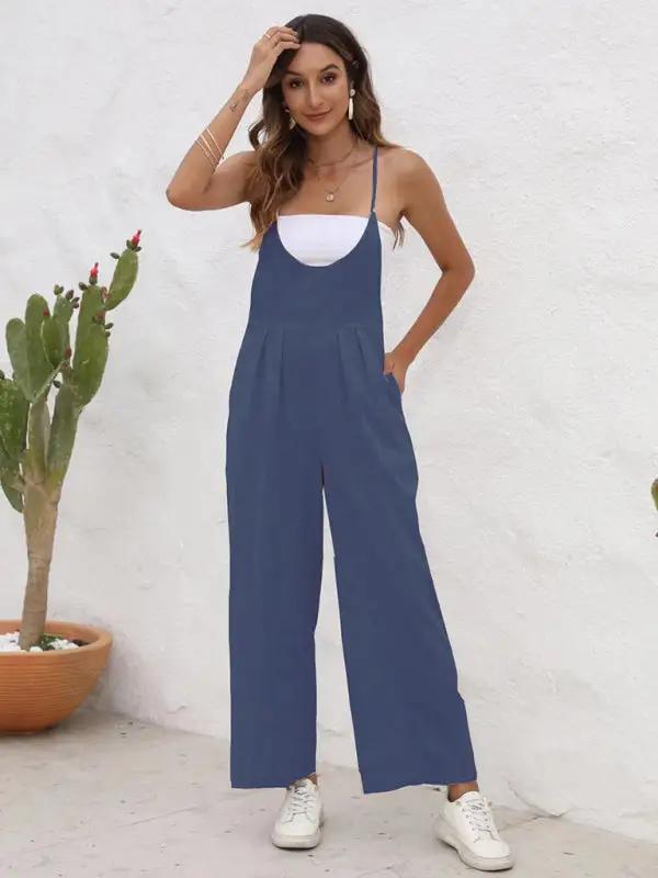 Levoire | Nouveau pantalon large décontracté en couleur unie