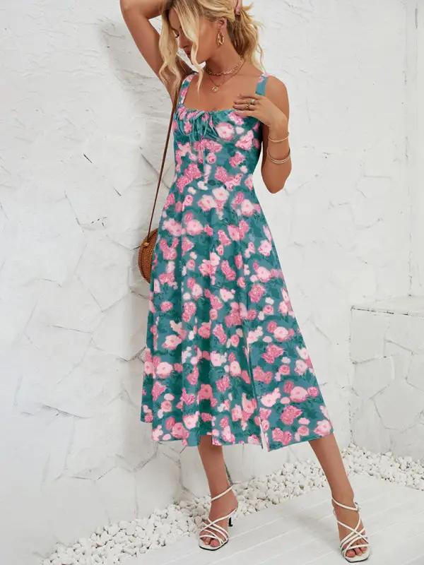 Levoire | Femme Mode Fleur Pastoral Long Robe Muster3