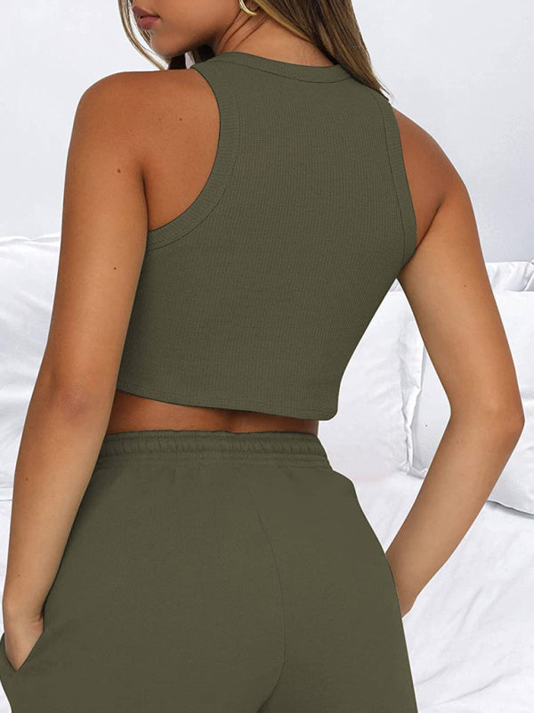 Levoire | Femmes nouvelles combinaisons sans manches décontractées unies