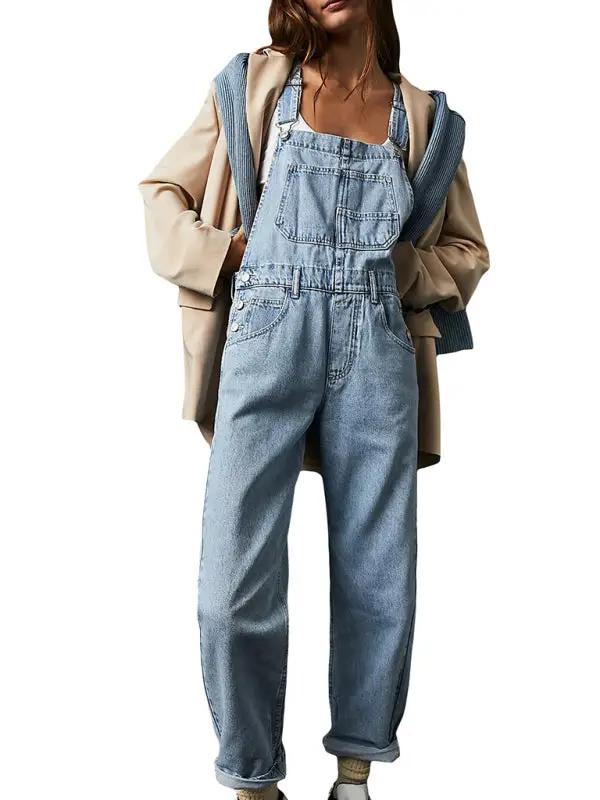 Levoire | Nouveau style combinaison décontractée en denim lâche Bleu Clair