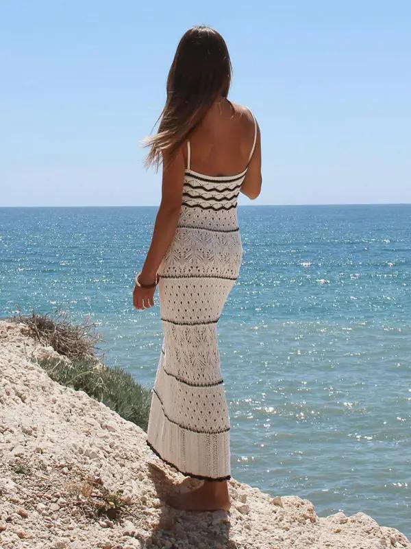 Levoire | Nouvelle robe longue à bretelles en tricot sexy