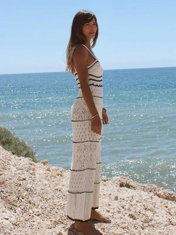 Levoire | Nouvelle robe longue à bretelles en tricot sexy