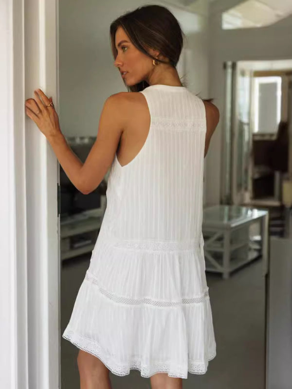 Levoire | Femme Vacances Jupe avec Pointes Col Droit Boutons Jupe en Laine