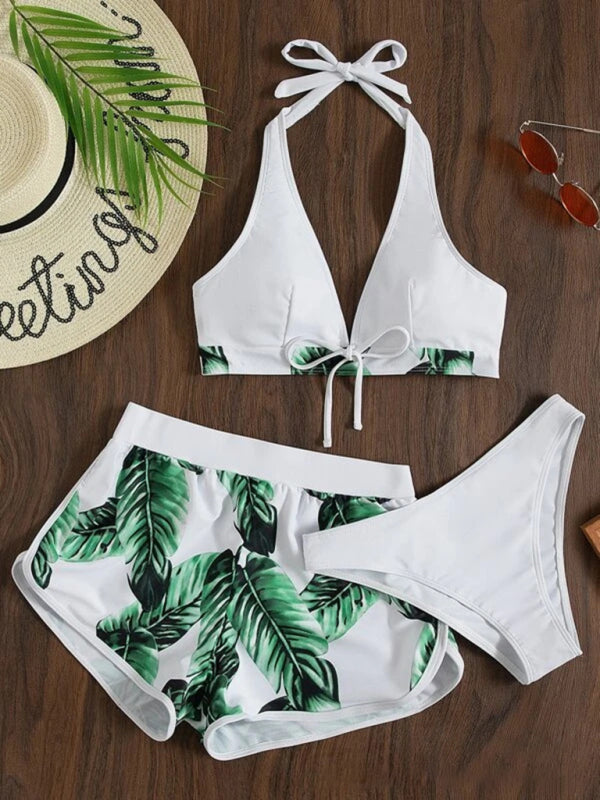 Levoire | Nouvelle conscience de la mode multicolore imprimée ensemble de bikini sexy tri-élément Muster5