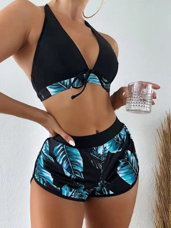 Levoire | Nouvelle conscience de la mode multicolore imprimée ensemble de bikini sexy tri-élément Muster6