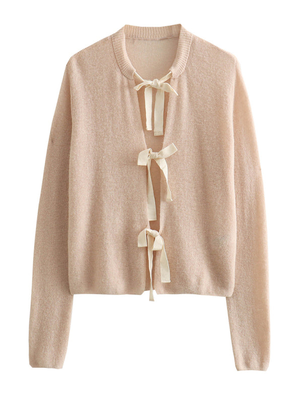 Levoire | Nouveau cardigan en tricot à nouer lâche Khaki