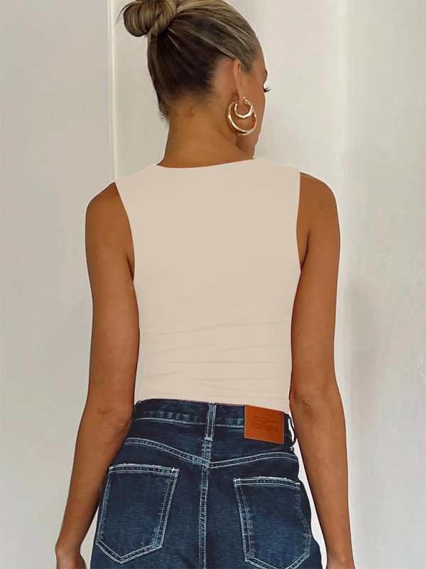 Levoire | Nouveau Sexy Chaud Fille Carré-Coupe Slim Fit Sans Manches Tops