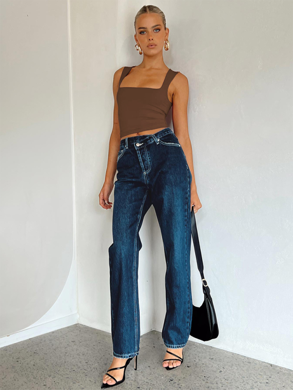 Levoire | Nouveau Sexy Chaud Fille Carré-Coupe Slim Fit Sans Manches Tops