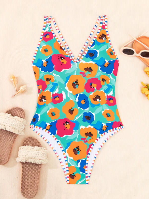 Levoire | Nouveau maillot de bain imprimé à une pièce avec découpe haute au dos