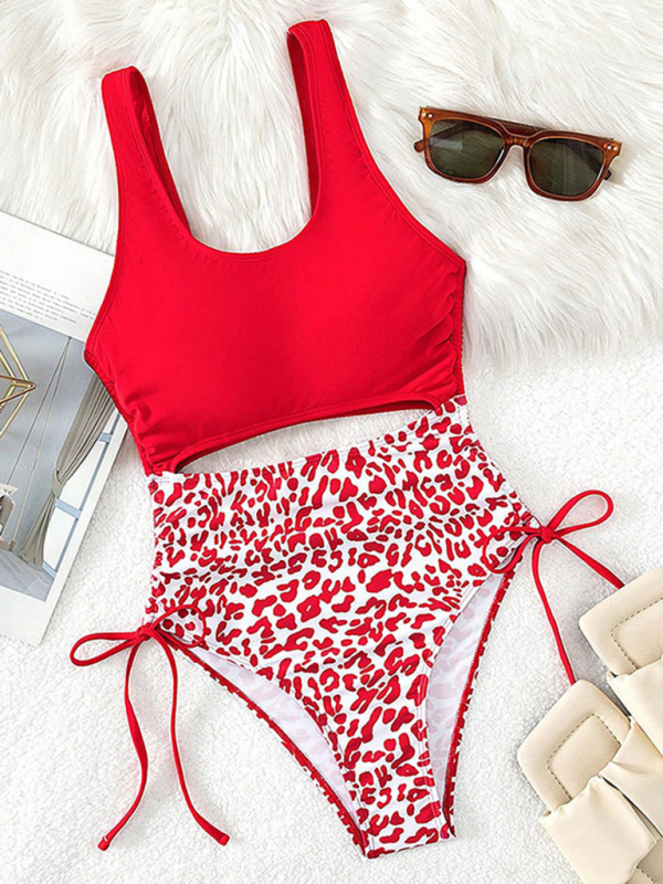 Levoire | Nouveau maillot de bain sexy U en motif léopard pour spa à bretelles