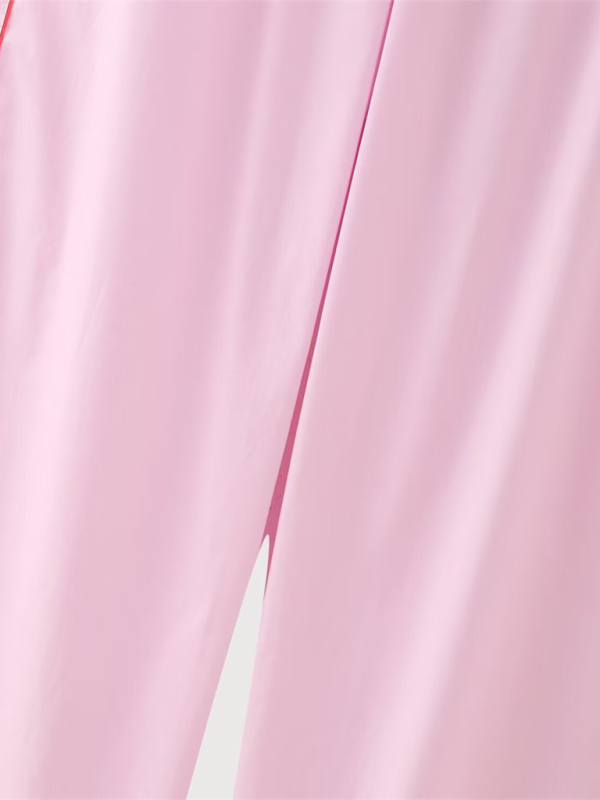 Levoire | Nouveau style portefeuille inversé uni chemise à manches longues détails contrastants pantalon de loisirs ensemble
