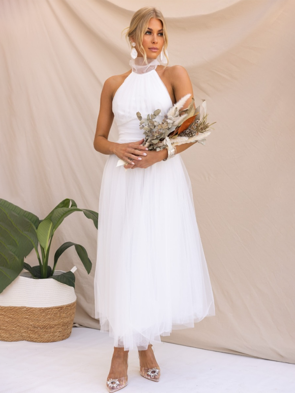 Levoire | Nouveau style col halter en maille robe à col roulé