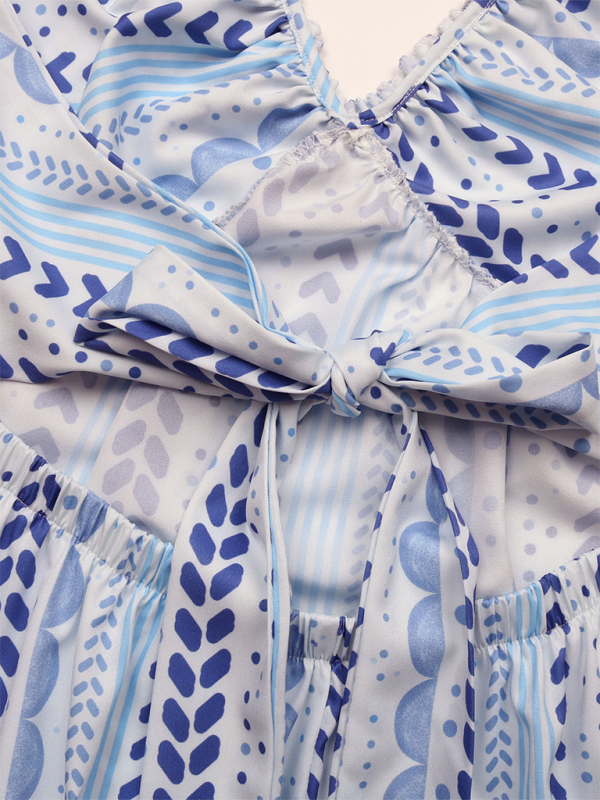 Levoire | Nouvelle robe dos nu sans bretelles avec décolleté en V imprimé halter
