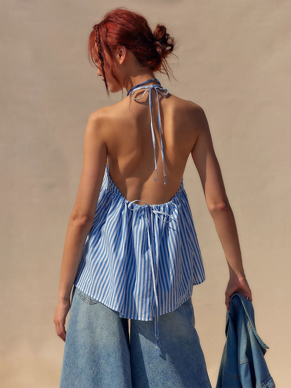 Levoire | Nouvelle mode Y2K pour femmes top sexy à rayures sans bretelles