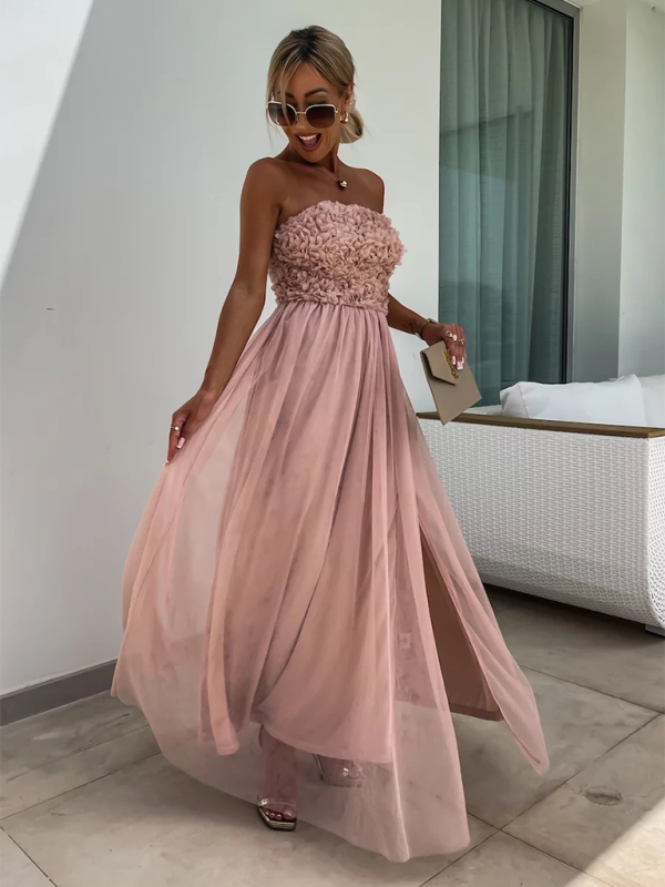 Levoire | Nouvelle robe de fête tendance à fente pour les vacances